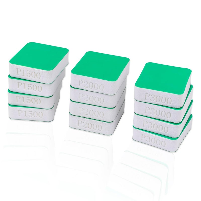 Tool Guy Republic TGR Mini Hand Sanding Blocks for Denibbing PDR - 12 pcs (1500, 2000, 3000 grit) - Image 1